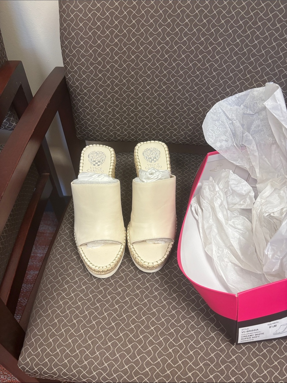 Vince Camuto Creamy White Espadrille Wedge - Picture 3 of 5